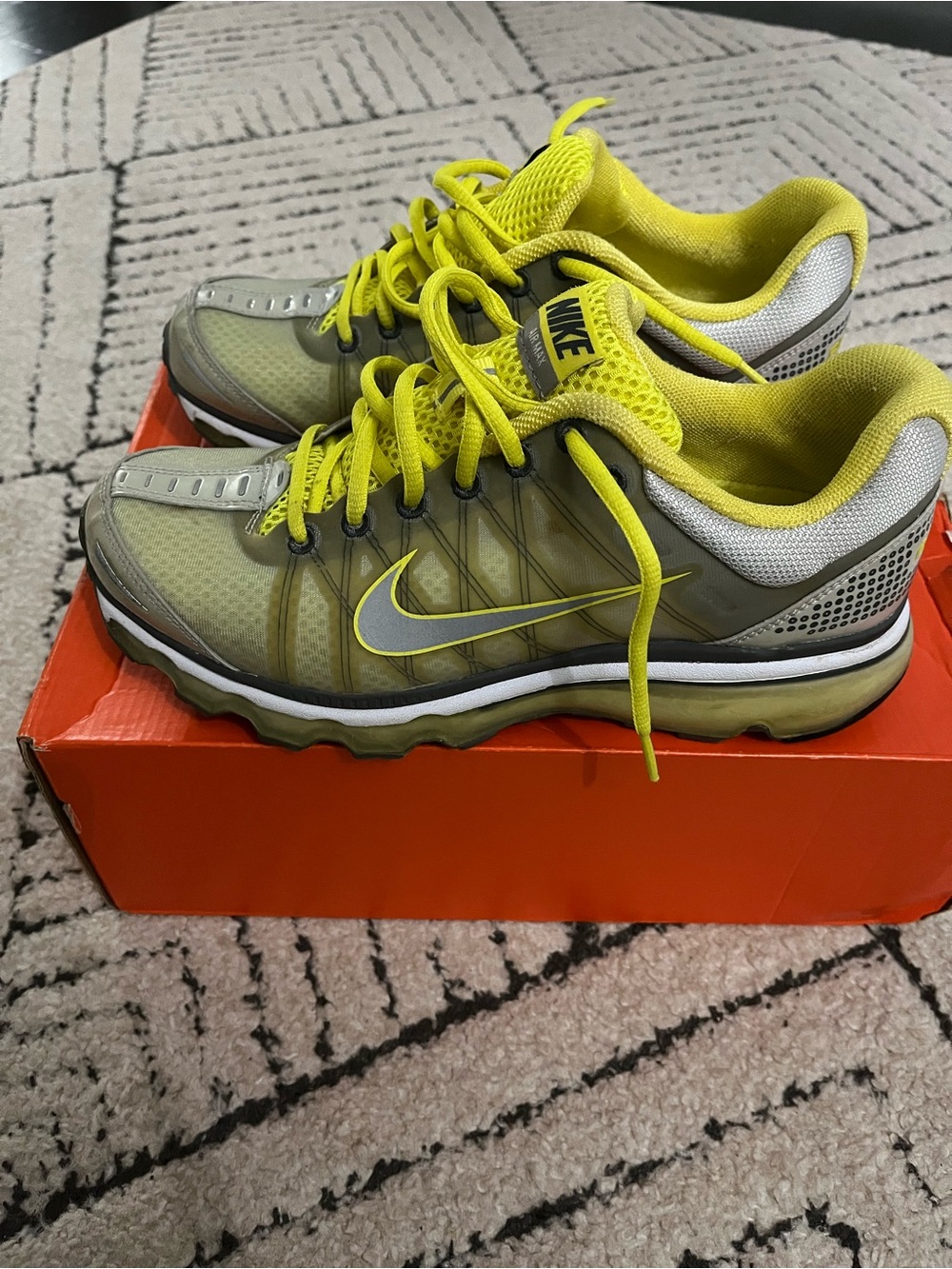 Nike Yellow Green and Gray Athletic Sneakers